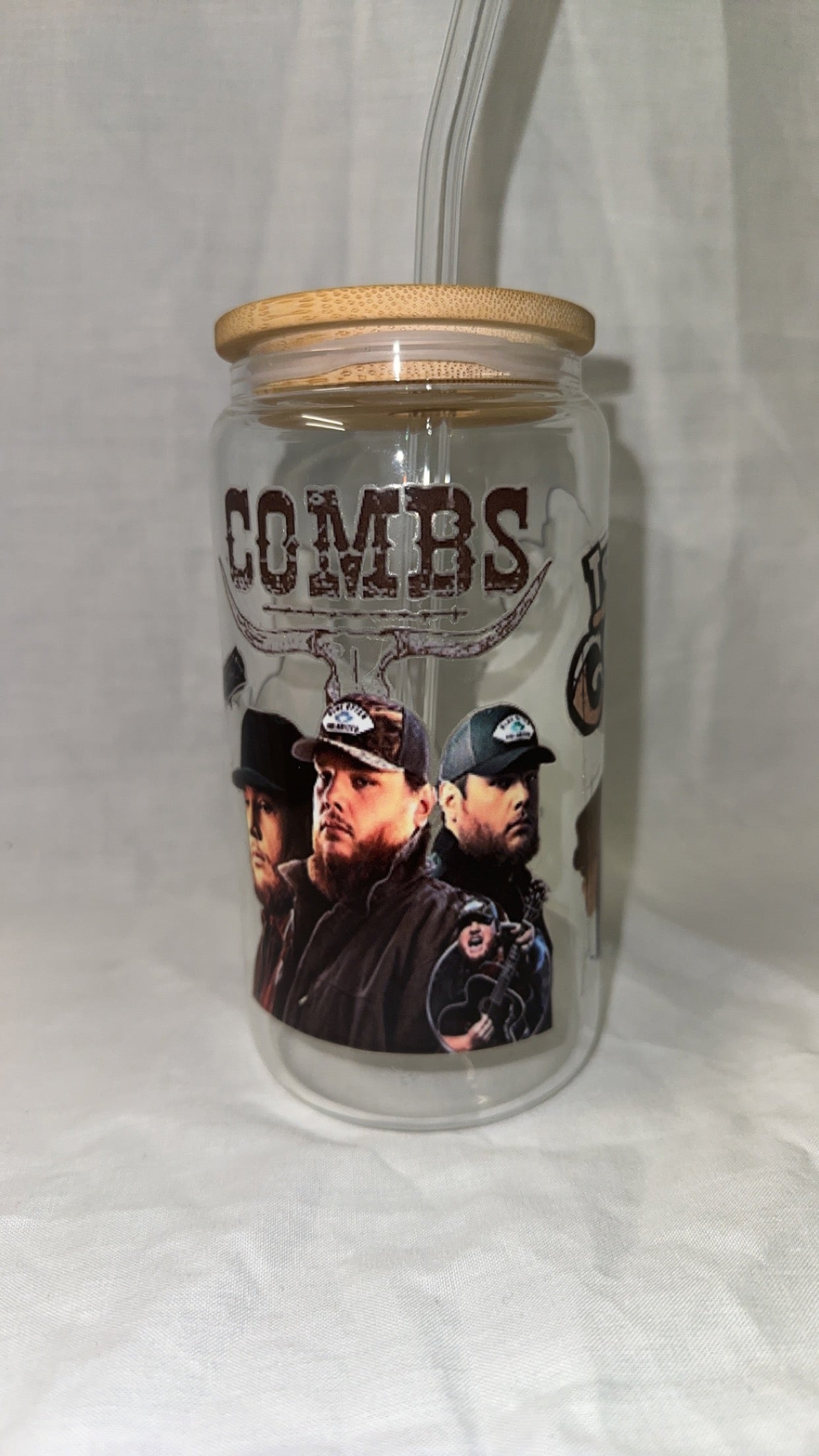 SALE - Pre-made Glass Luke Combs Tumblr